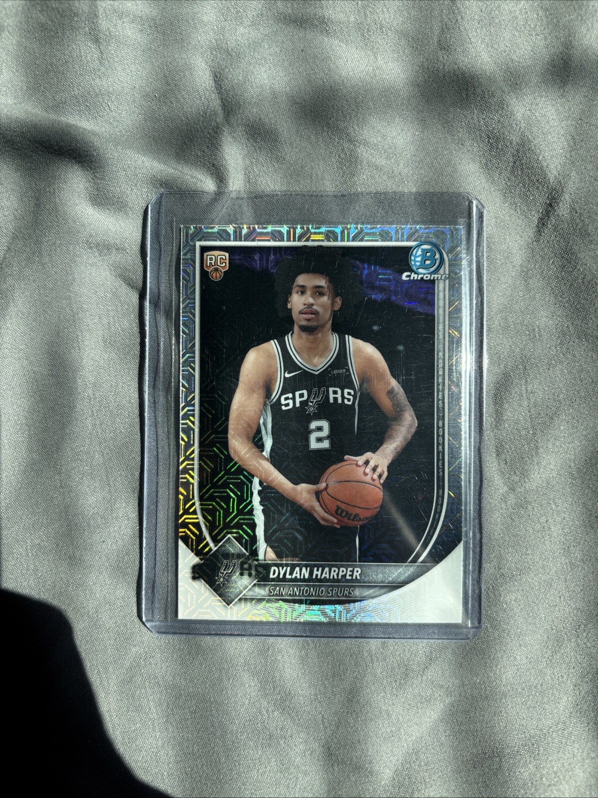 #BCV-2 Dylan Harper 2025 Bowman Spurs Chrome Mojo Refractor RC