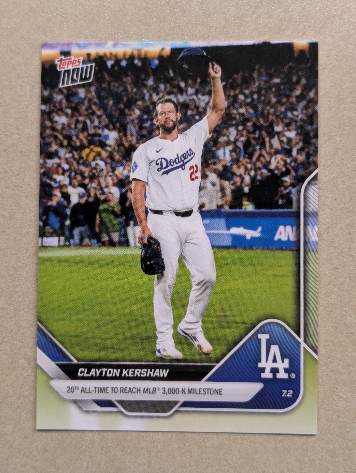 2025 Topps Now #373 – Clayton Kershaw #373 3K Strikeouts Dodgers