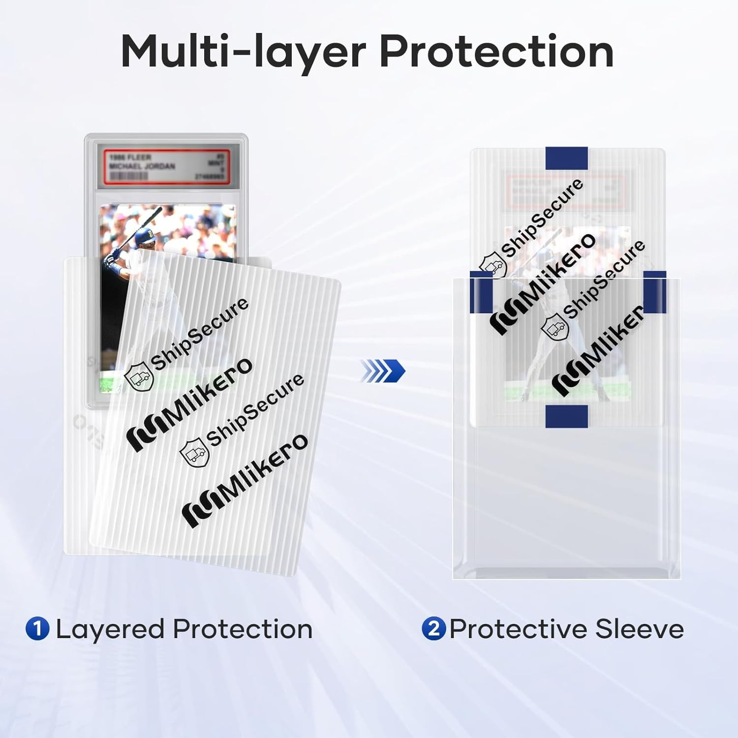 120 Pack Trading Card Shipping Protectors, 4” x 6” Plastic Card Protector w…