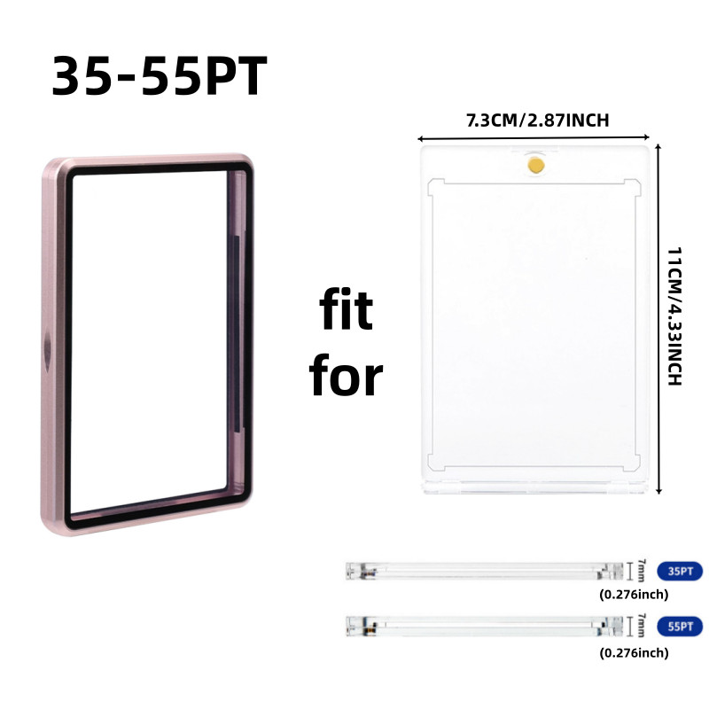 1PC Magnetic Trading Card Holder Protector With Metal Frame for 35-130PT Bricks