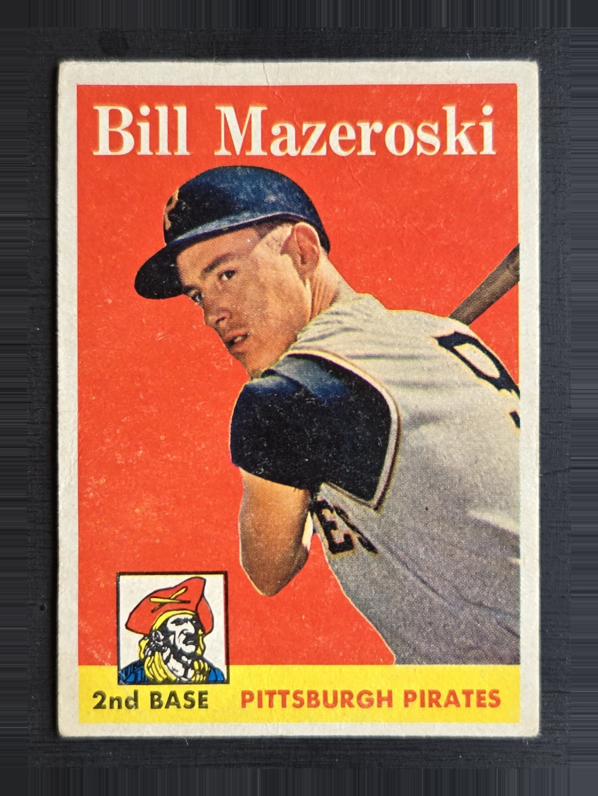 1958 Topps #238 Bill Mazeroski – Hall of Fame – Pittsburgh Pirates GD-VG