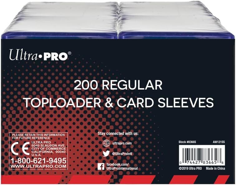 3″ X 4″ Clear Regular Toploaders for Cards with Card Sleeves Bundle Standard Siz