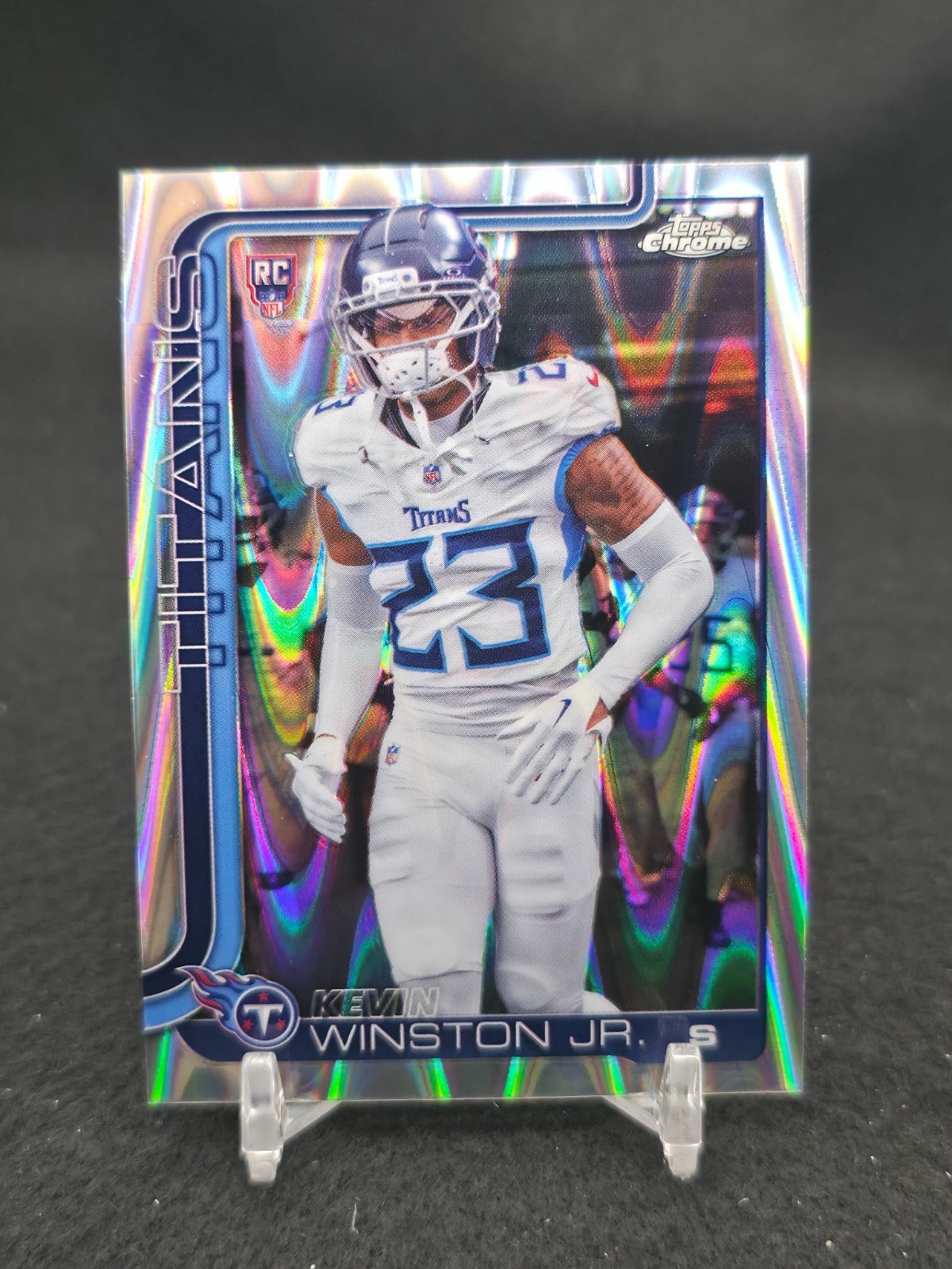 2025 Topps Chrome #375 Kevin Winston Jr. Raywave Refractor RC Tennessee Titans