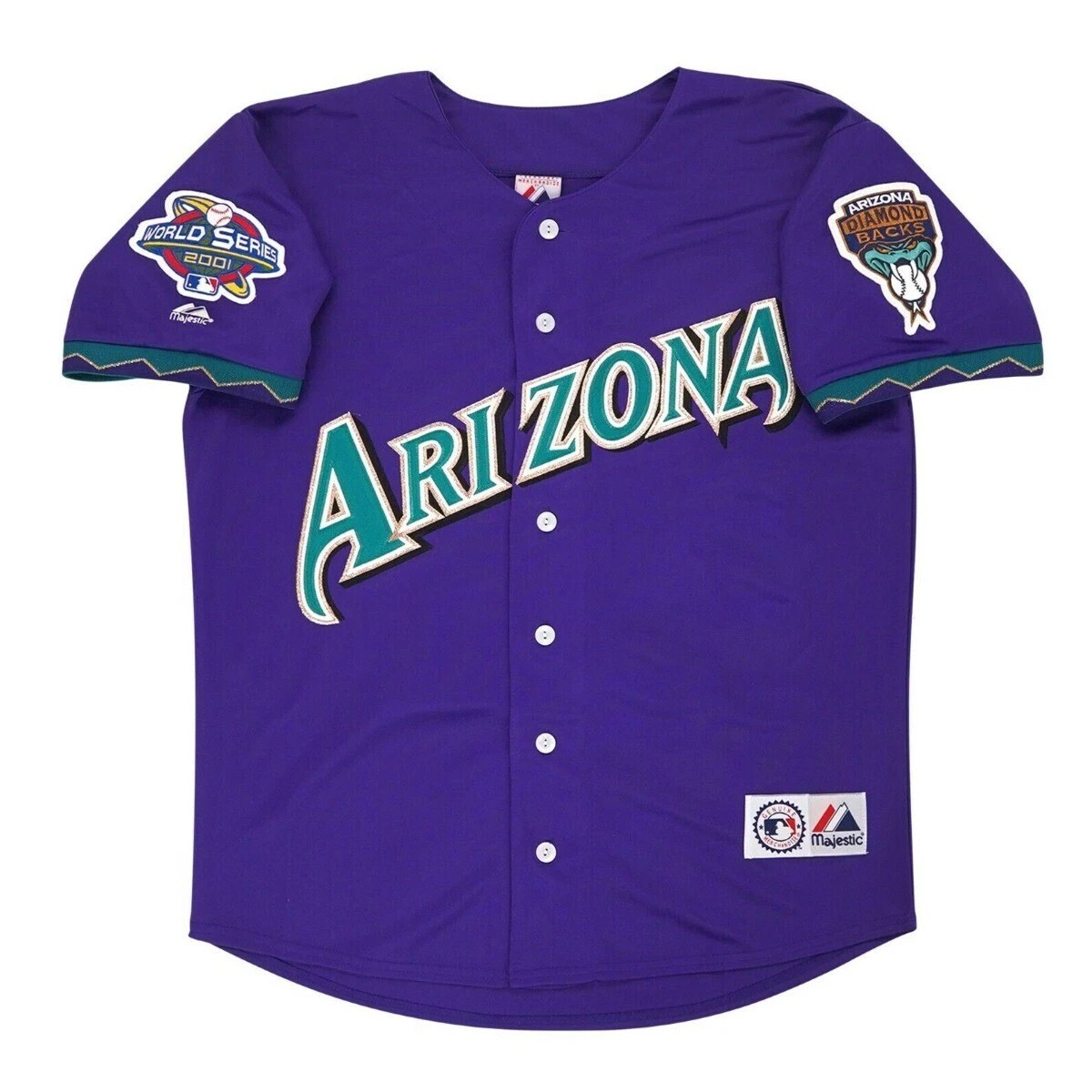 Randy Johnson Arizona Diamondbacks 2001 World Series Alt Purple Men’s Jersey