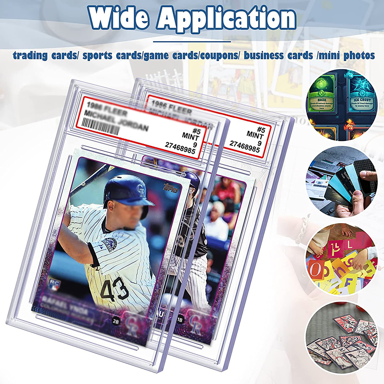 5Pcs Empty Graded Card Holder PSA Style Slab for Trading Cards Protector Case US