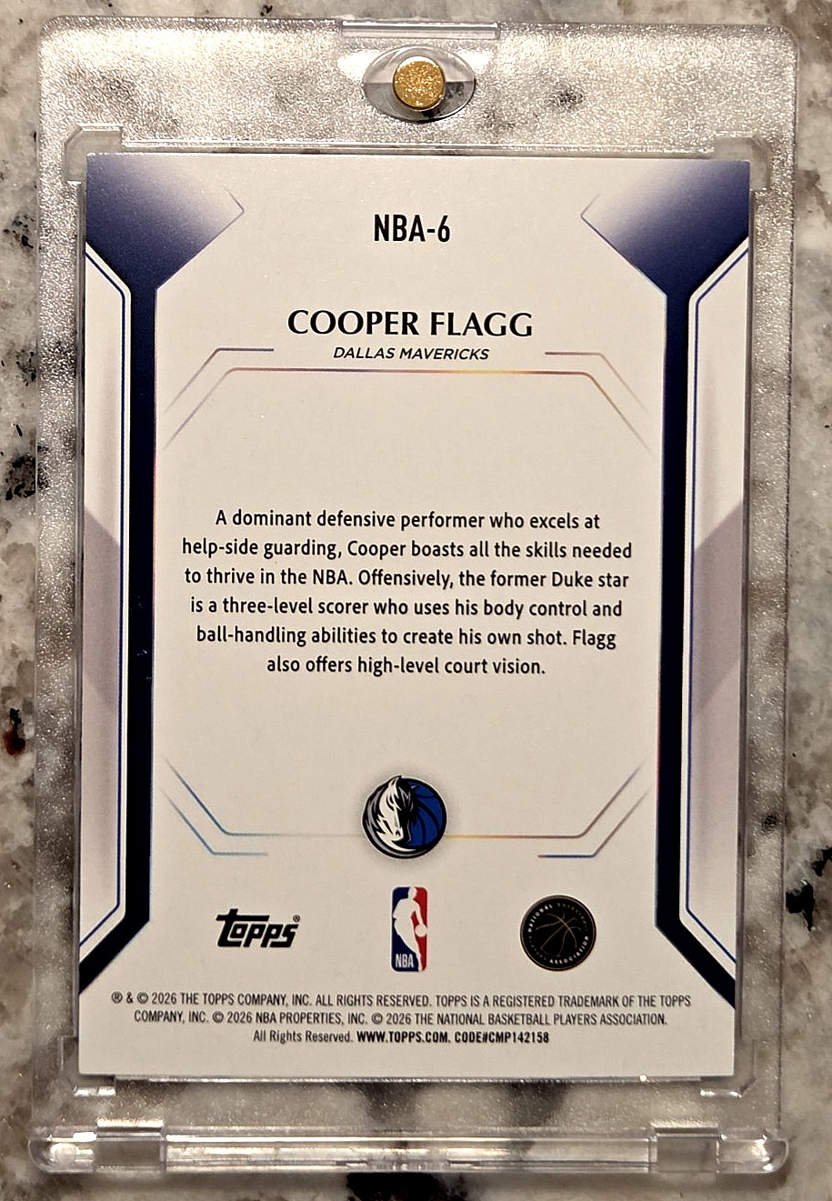 COOPER FLAGG 2025 Topps Collectors Kit {EXCLUSIVE HOLO FOIL} Rookie RC; in mag.