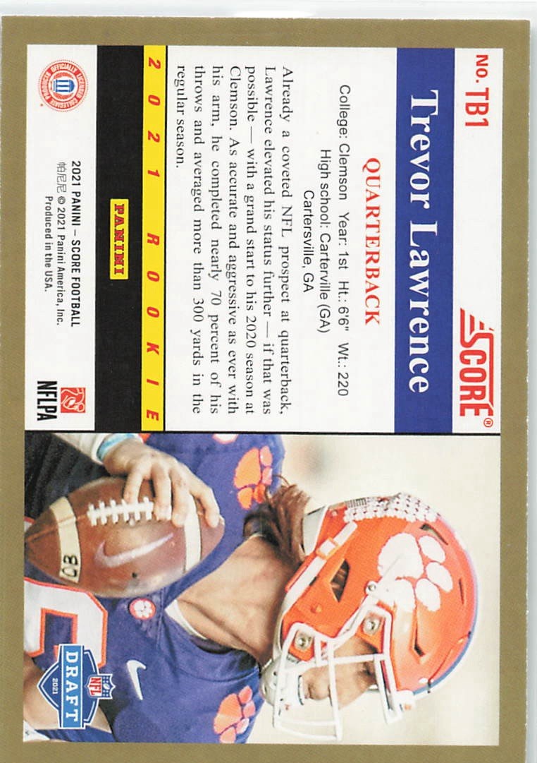 2021 Score – 1991 Throwback Rookies Trevor Lawrence #TB1 (RC)