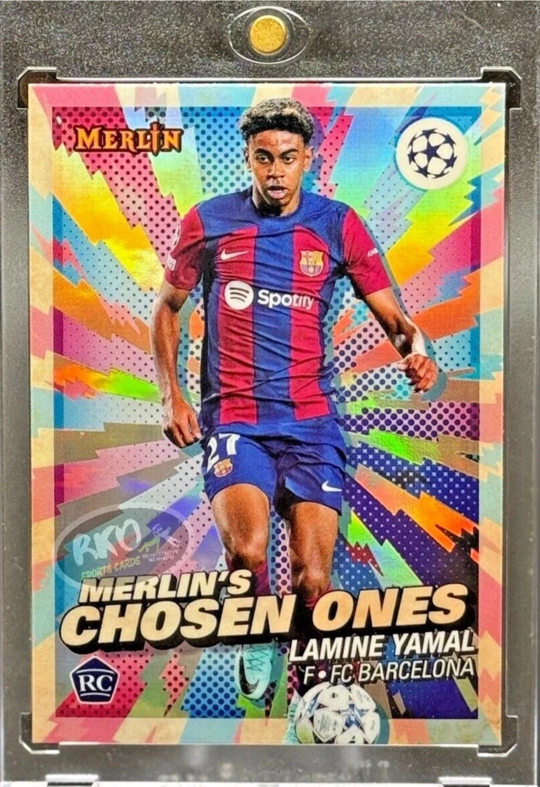 Lamine Yamal RARE ROOKIE SHOCK REFRACTOR TOPPS CHROME INVESTMENT CARD SSP MINT