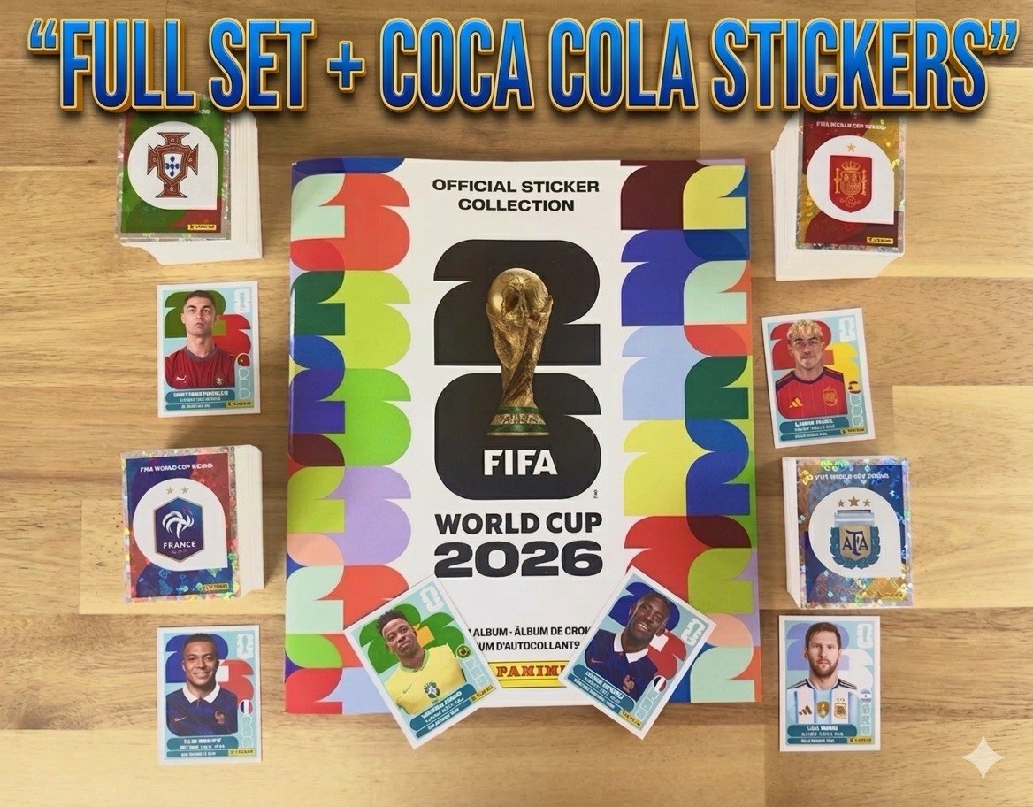 PANINI WC 2026 STICKERS FULL SET (980) + ALBUM + COCA COLA SET!!! – SHIPS NOW