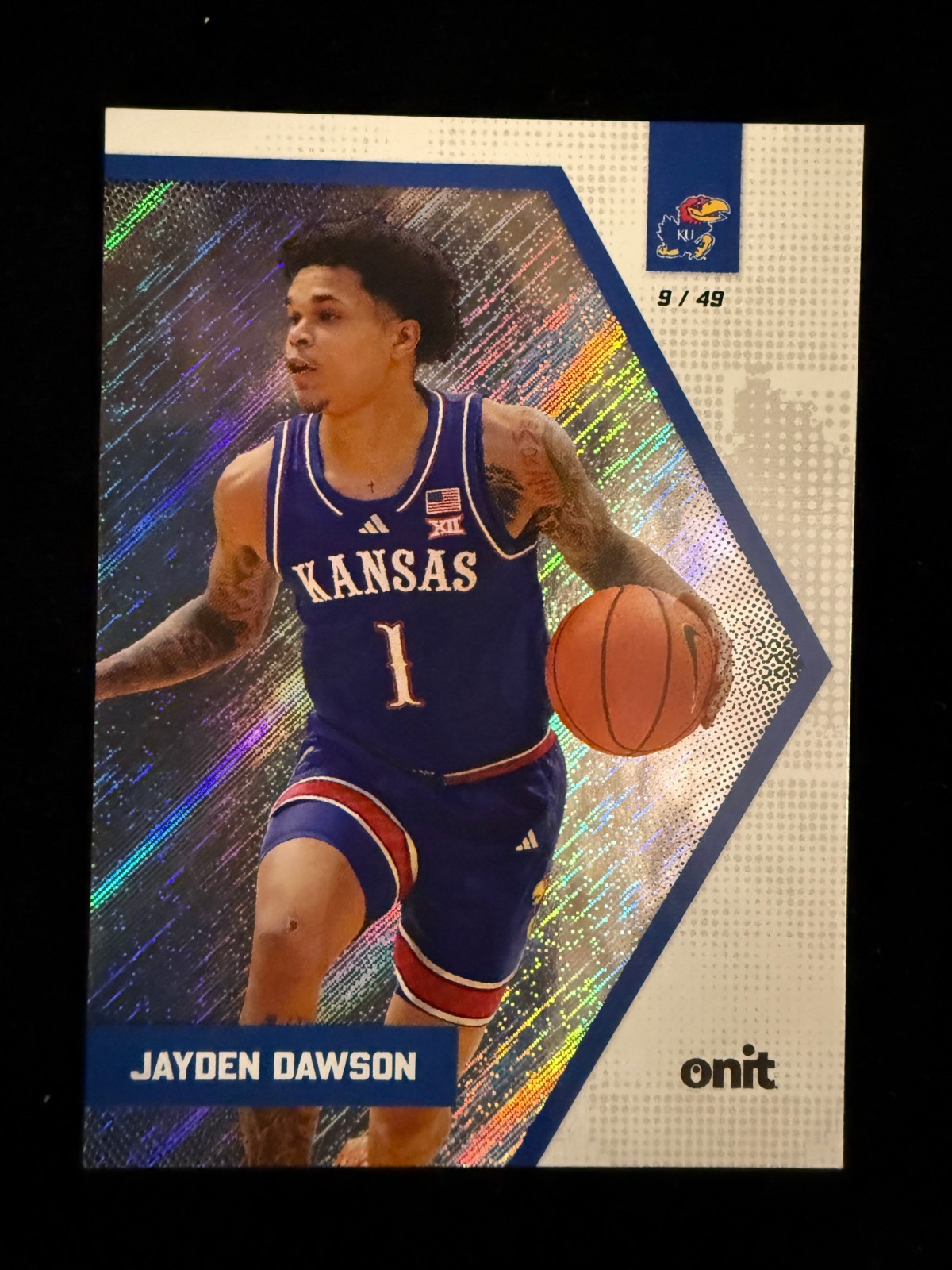 2025-26 Onit KANSAS JAYHAWKS basketball parallel singles Nrmt/Nrmt+