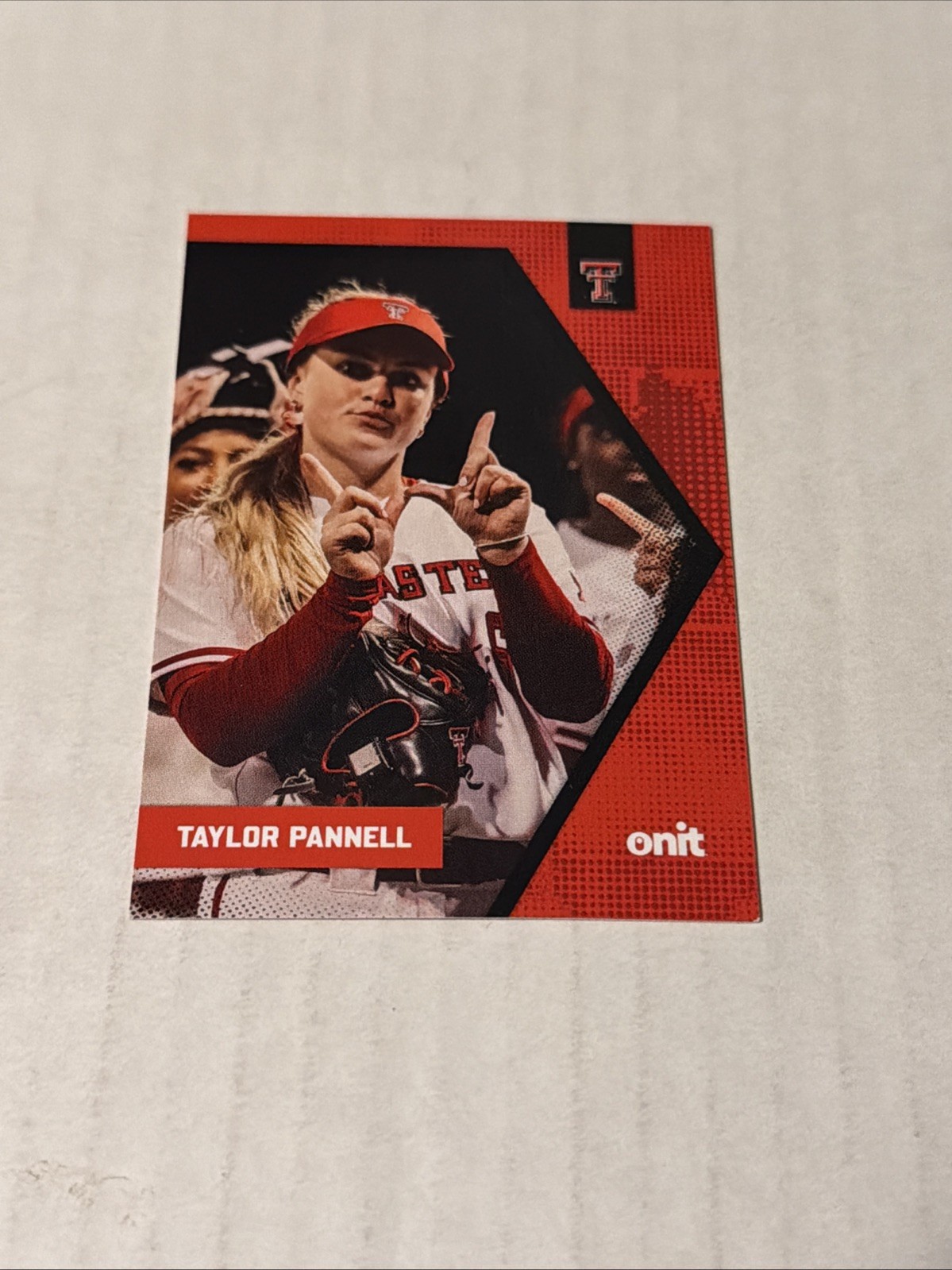 2026 ONIT Texas Tech Red Raiders SOFTBALL card TAYLOR PANNELL variation