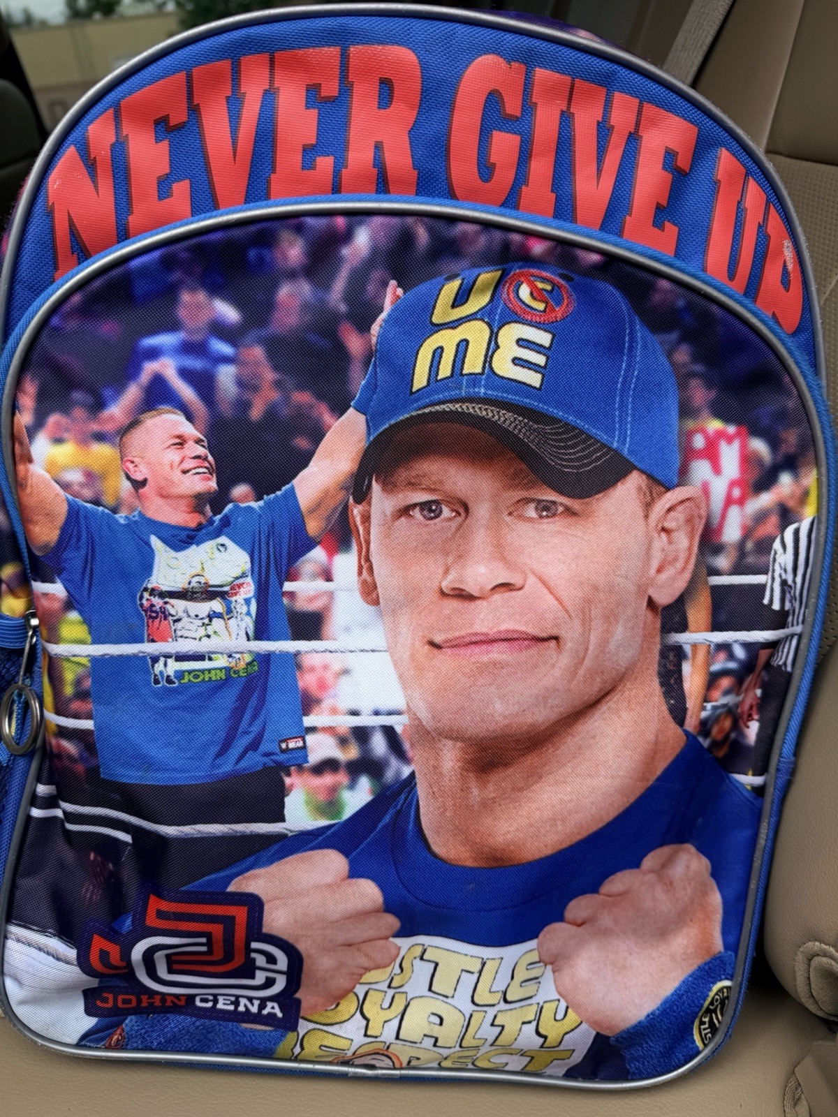 WWE John Cena Backpack School Travel Book Bag Wrestling Fan Gear