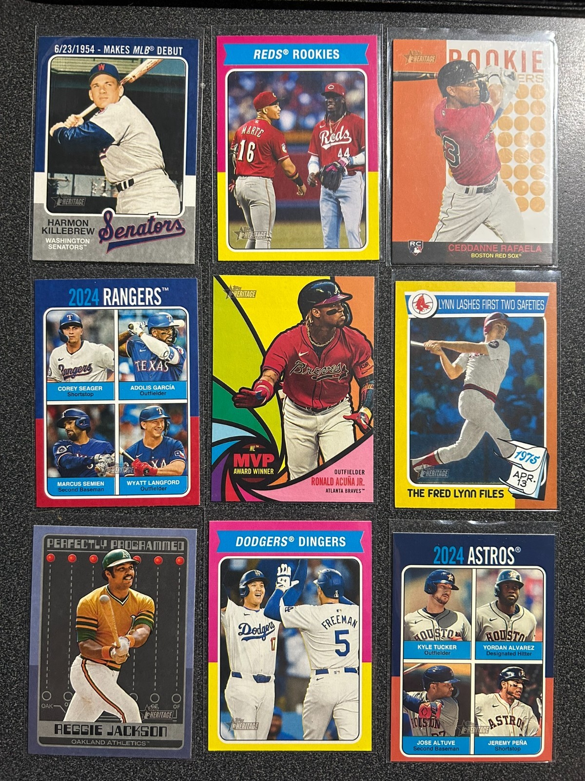 2024 Topps Heritage High Inserts Pick ‘Em Combo Rookie Perf Awards Lynn Now&Then