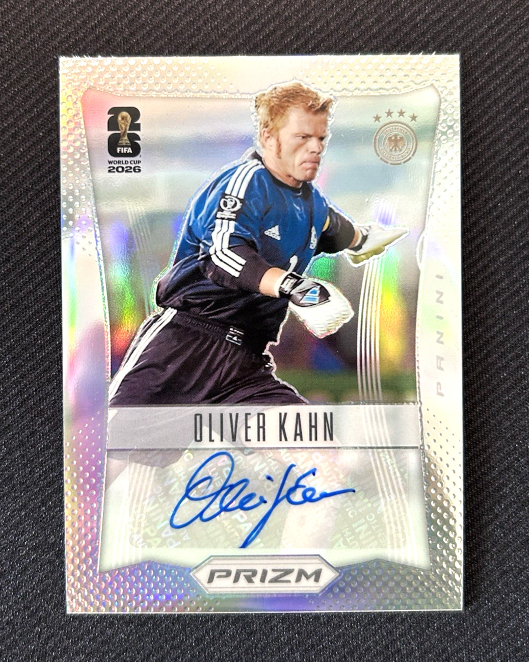 Oliver Kahn Auto /75 2026 Prizm World Cup 2012 Throwback Signatures Silver