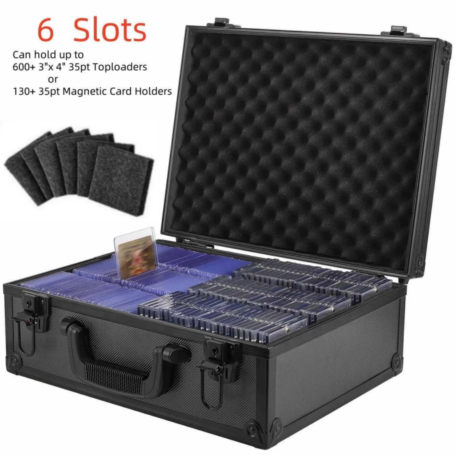 Graded Card Case Storage Box for 600+ 35PT 3″x4″ Toploaders Trading Sports Card