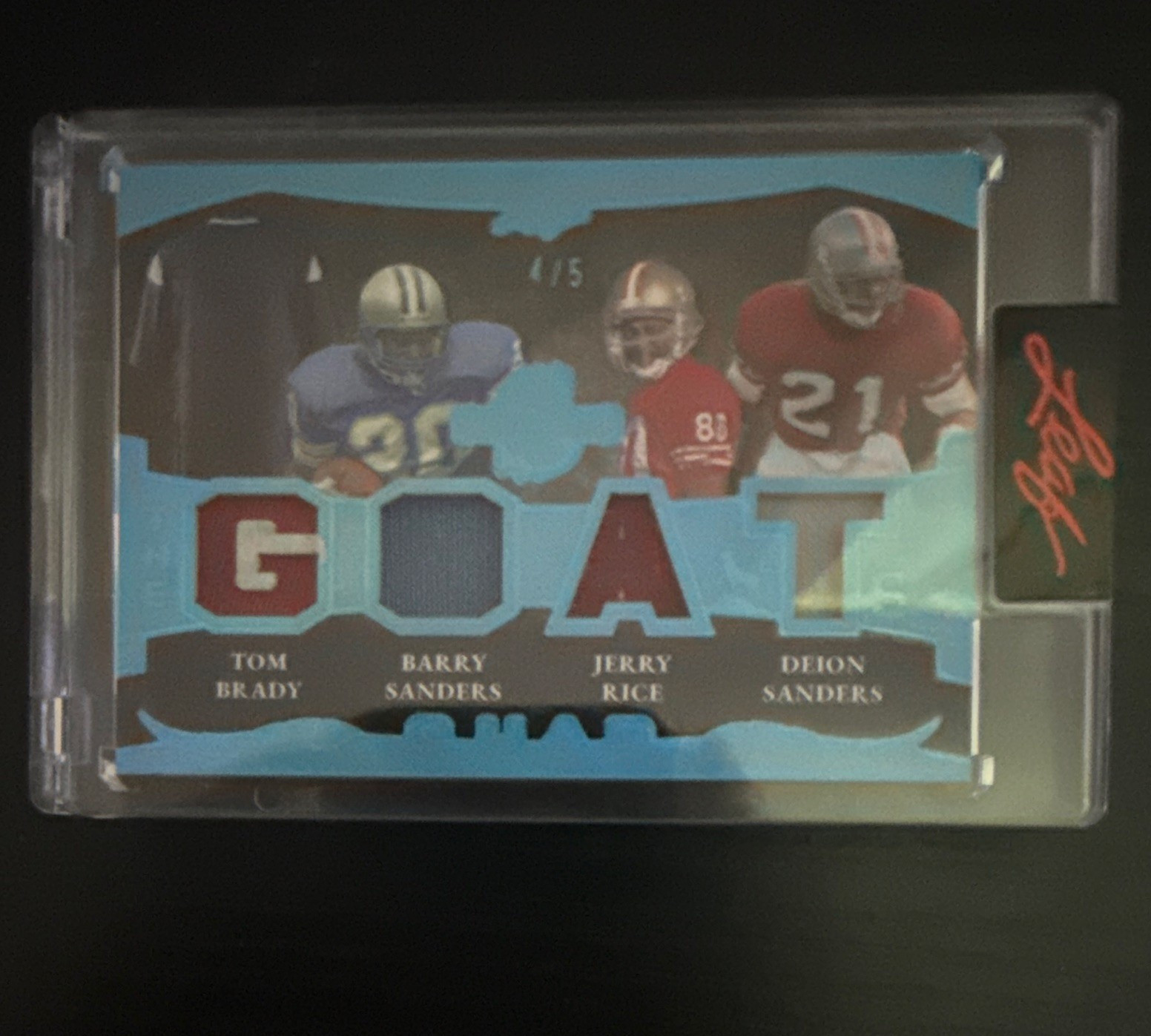 Leaf The GOATs 2023 The GOATs Quad TG-2 Brady Sanders Rice Deion 4/5