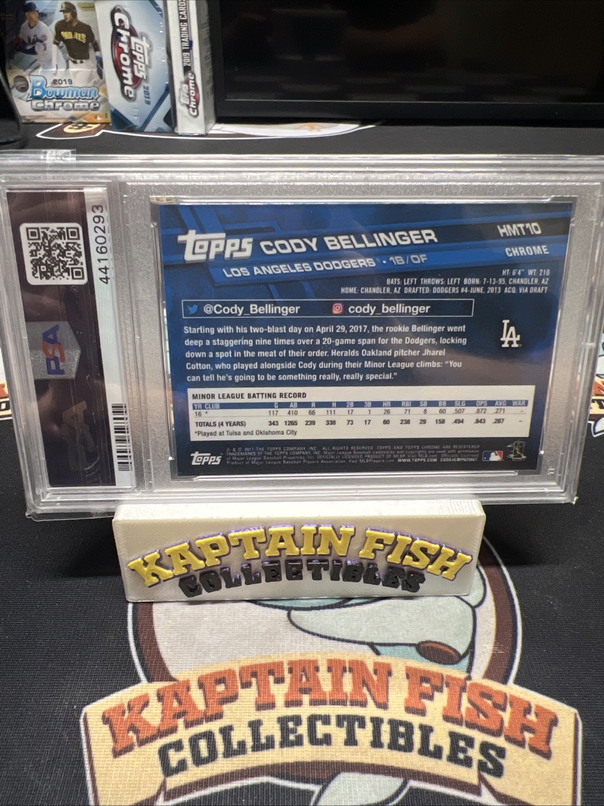 2017 Topps Chrome Update #HMT10 Cody Bellinger RC Rookie PSA 10