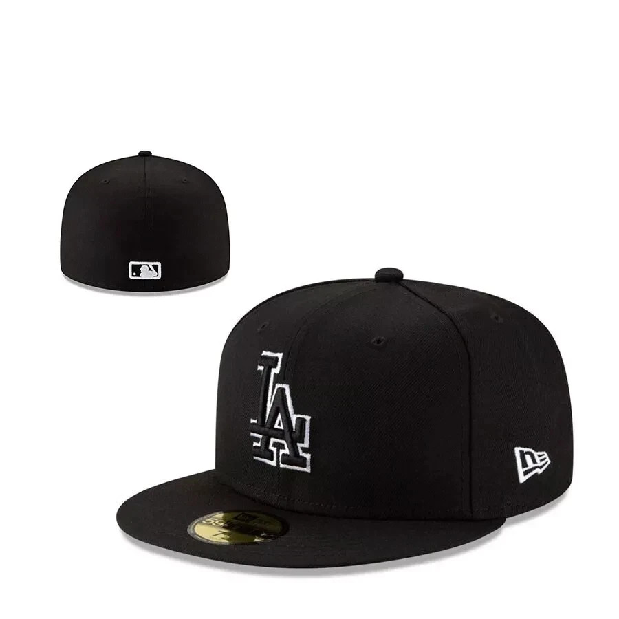 Los Angeles Dodgers Hat Fitted LA 59FIFTY Solid Color Series Basic Stitched Cap