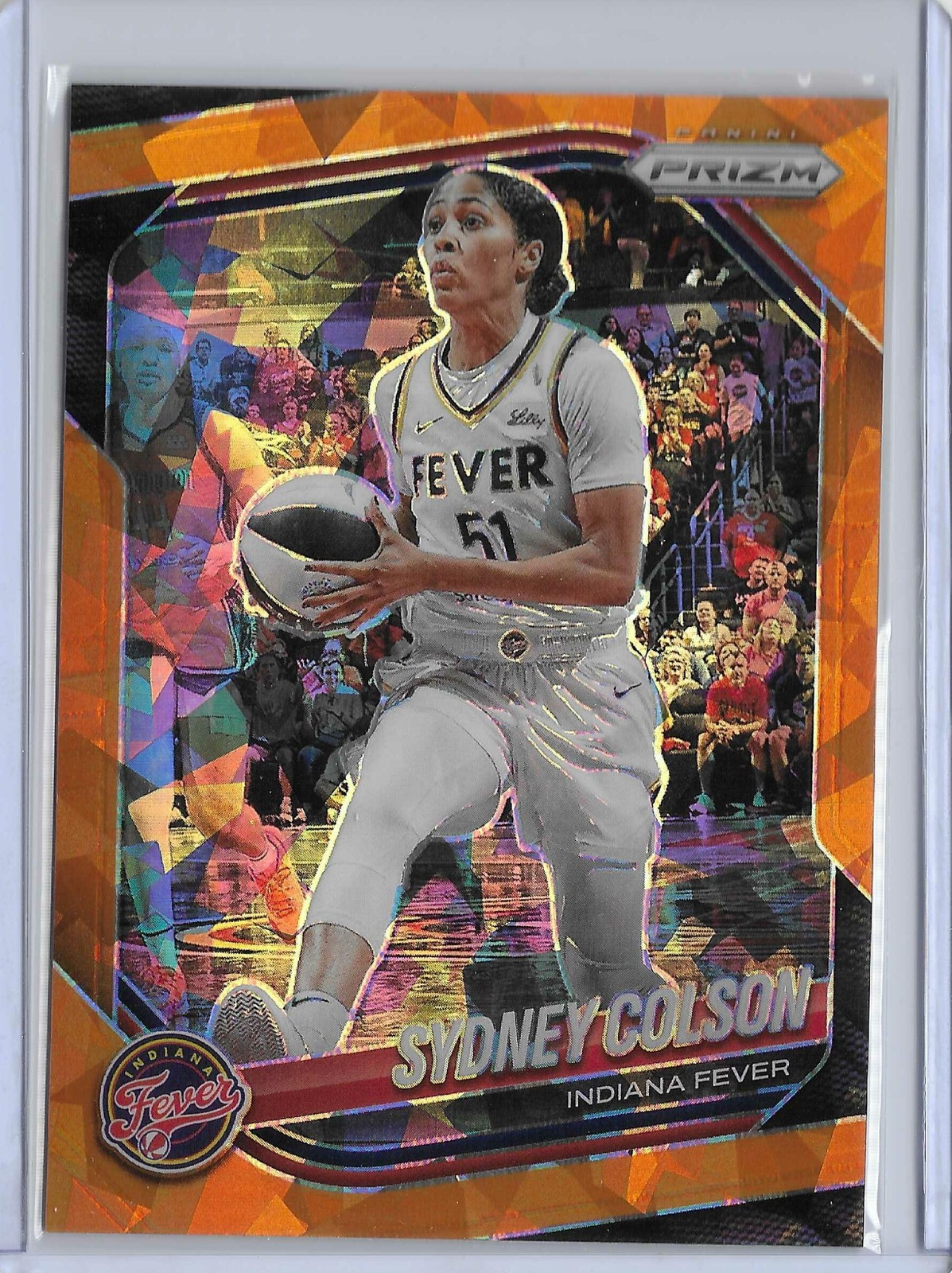 2025 Panini Prizm WNBA #1 Sydney Colson Ice Orange Prizms