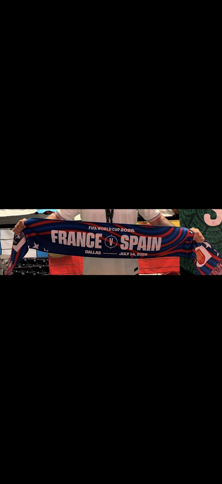 FIFA World Cup 2026 France vs Spain Soccer Scarf Dallas July 14, 2026