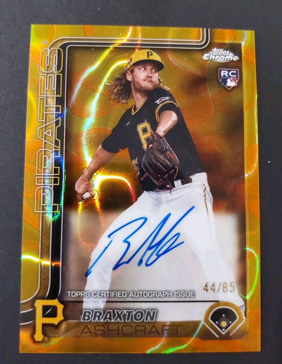 2025 Topps Chrome Update Braxton Ashcraft auto Gold Orange Lava Lamp /85