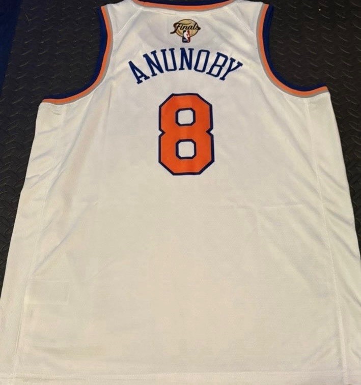 OG Anunoby New York Knicks 2026 Finals White Home Jersey Size Large
