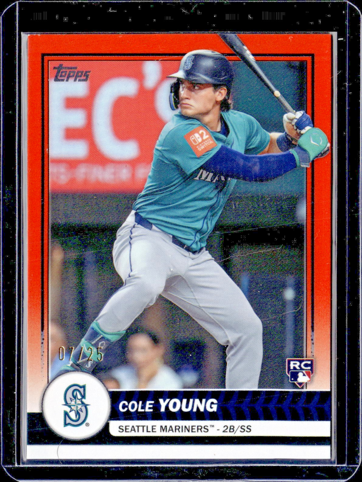 2026 Bowman Cole Young /25 Orange RC Seattle Mariners #78