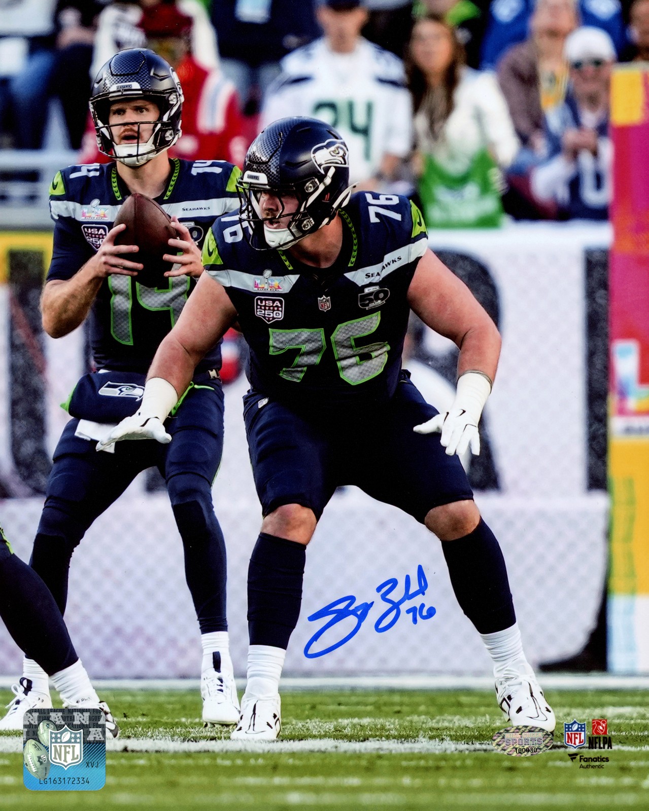 Grey Zabel Signed 8×10 Photo Seattle Seahawks MCS Holo