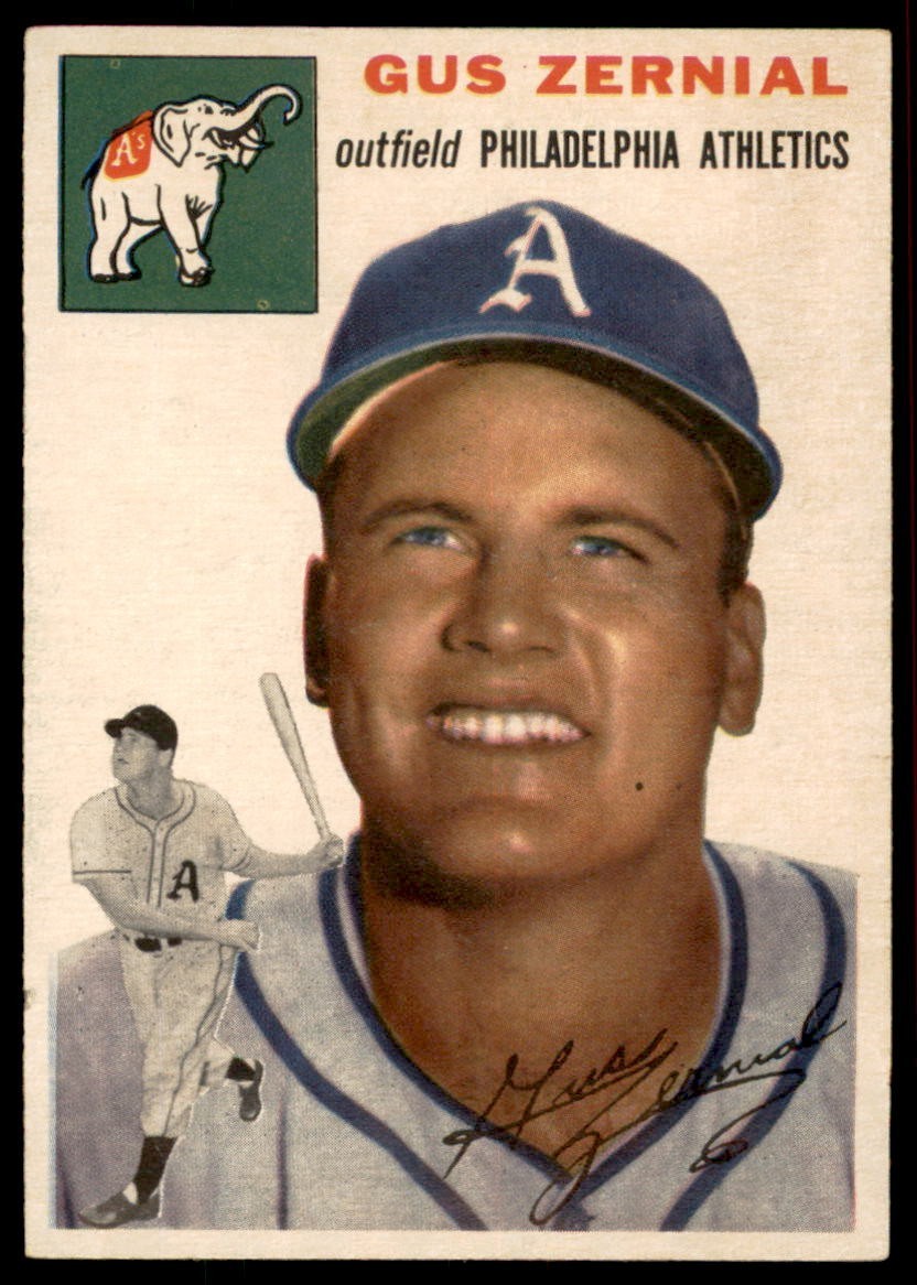 1954 Topps #2 GUS ZERNIAL Philadelphia Athletics EX-EX+