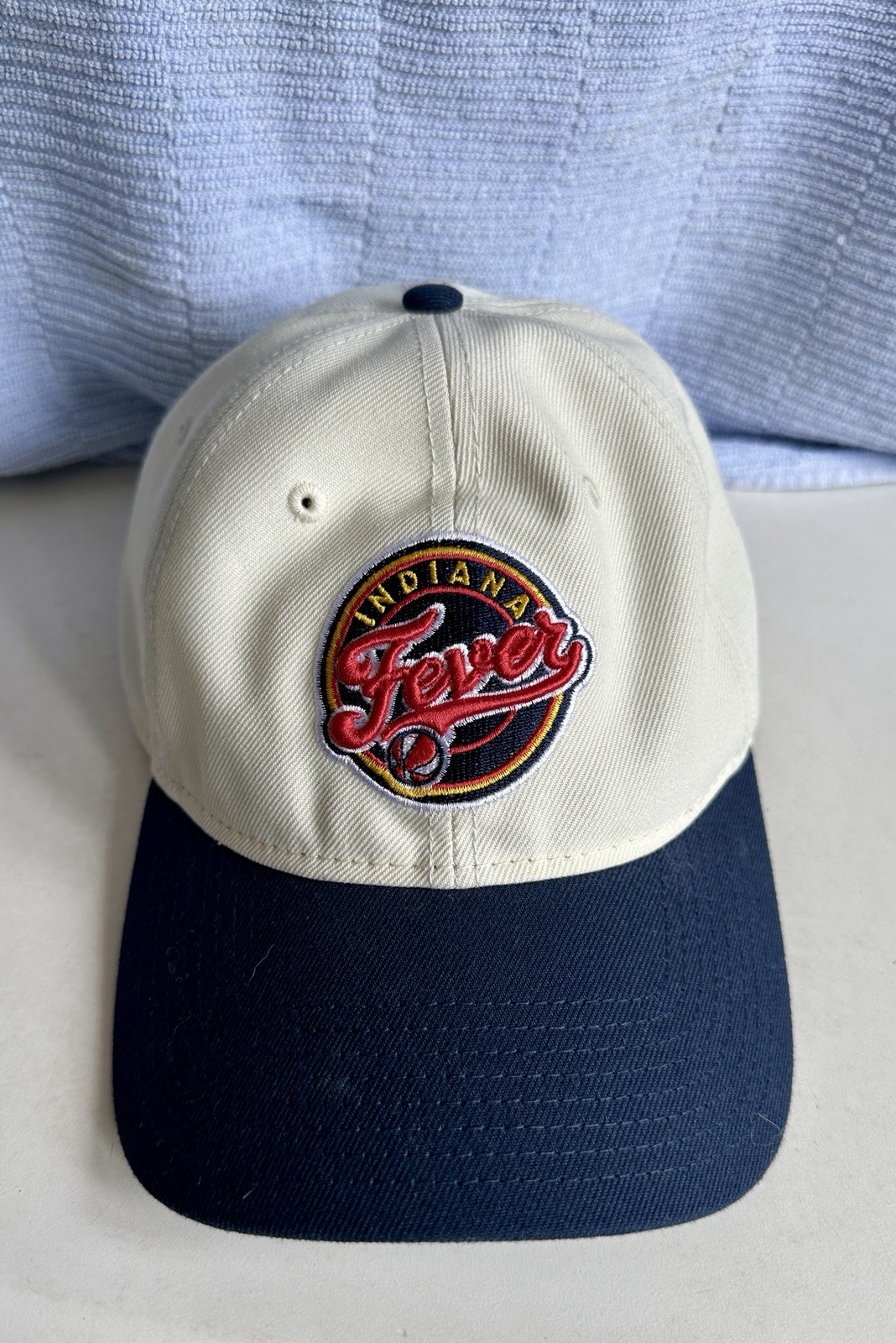 New Era 9Fifty Indiana Fever Strapback WNBA Hat White Blue EUC