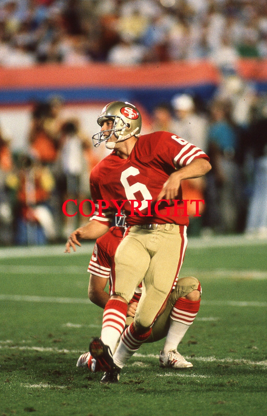 MIKE COFER – SAN FRANCISCO 49ers – SBXXIII – Vintage 35mm Football Slide 4.2a