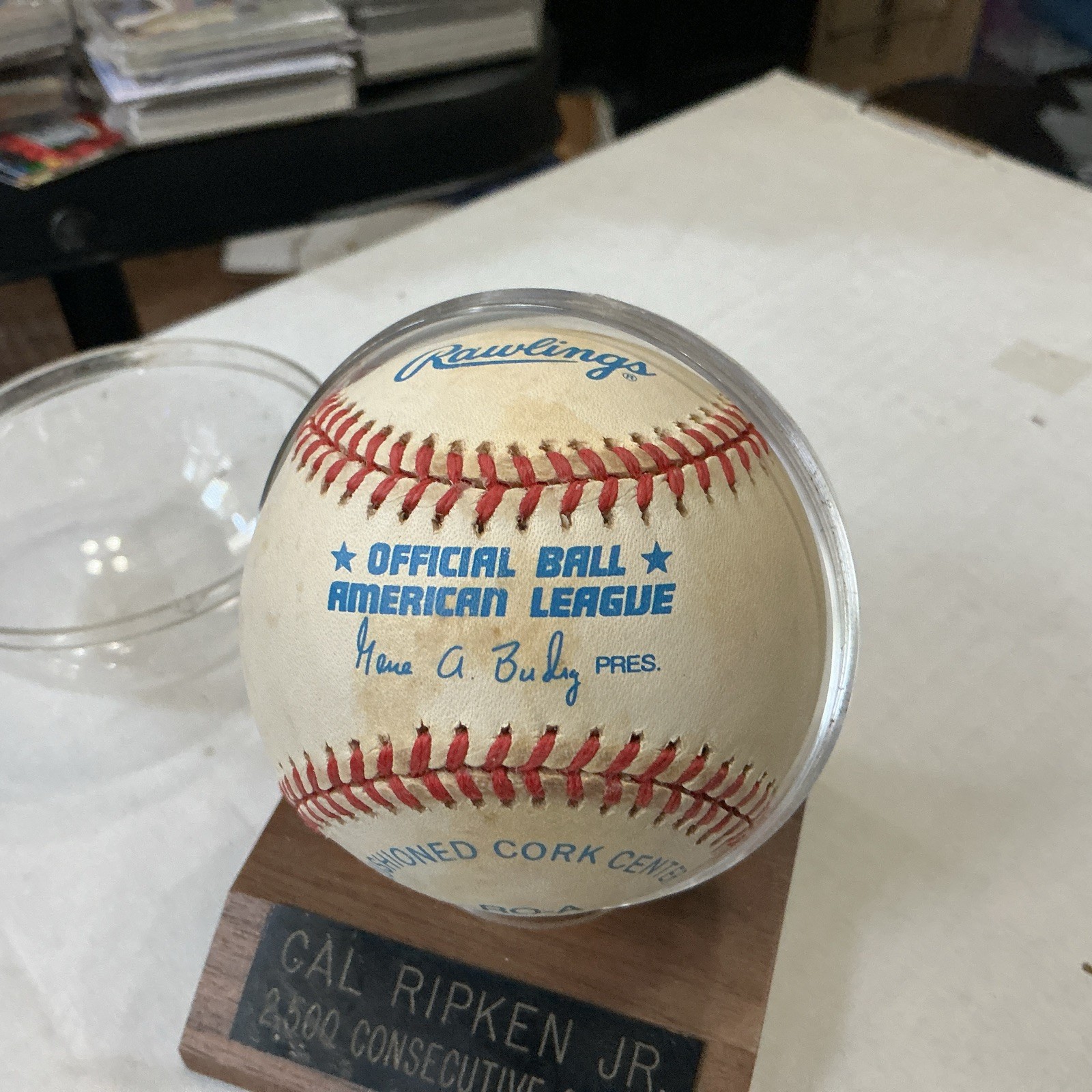 Cal Ripken Jr. 2500 Consecutive Games Autographed Baseball 83/980 Stamp Post