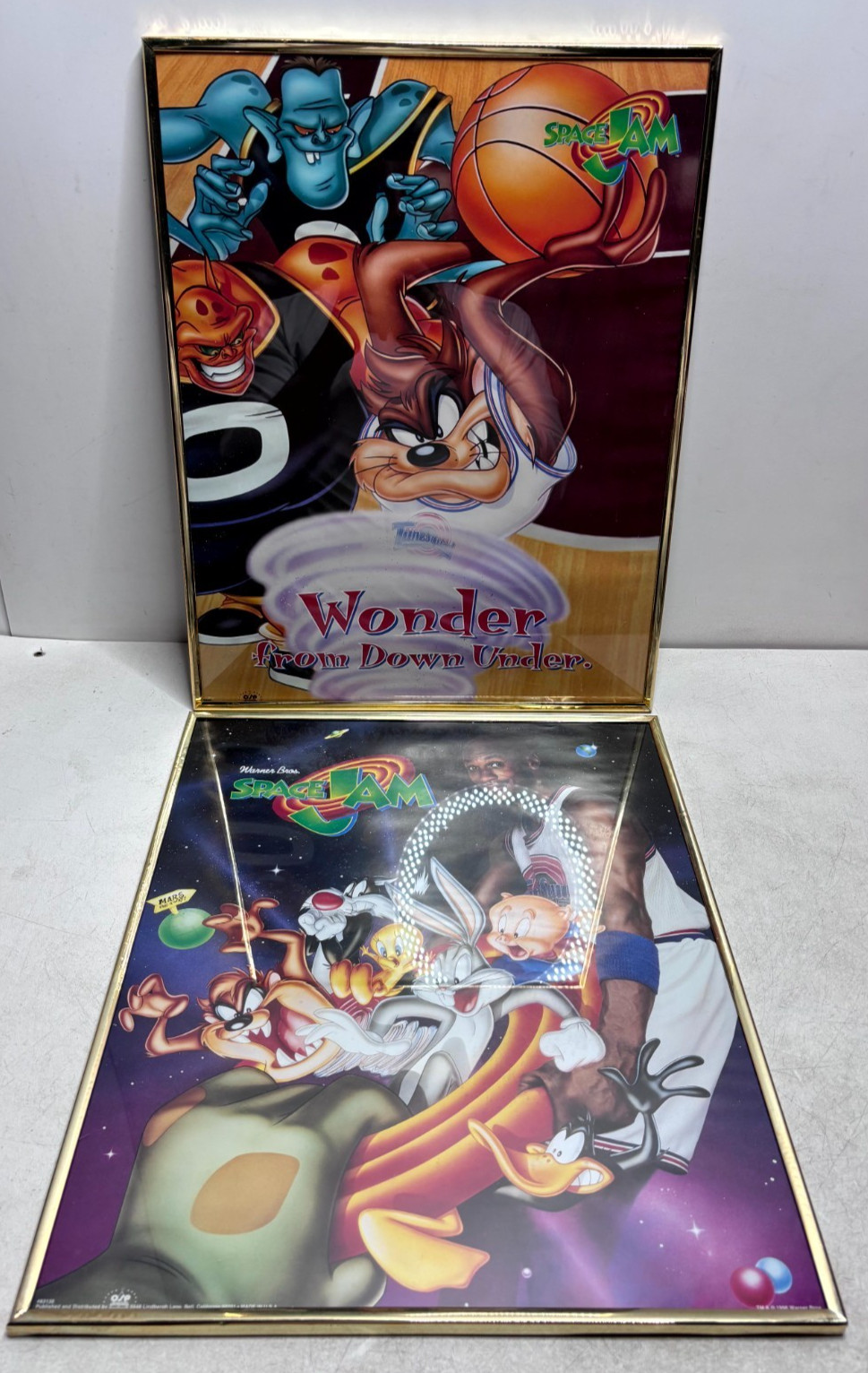 Vintage Space Jam Framed Posters Set Michael Jordan Looney Tunes 1996 USA