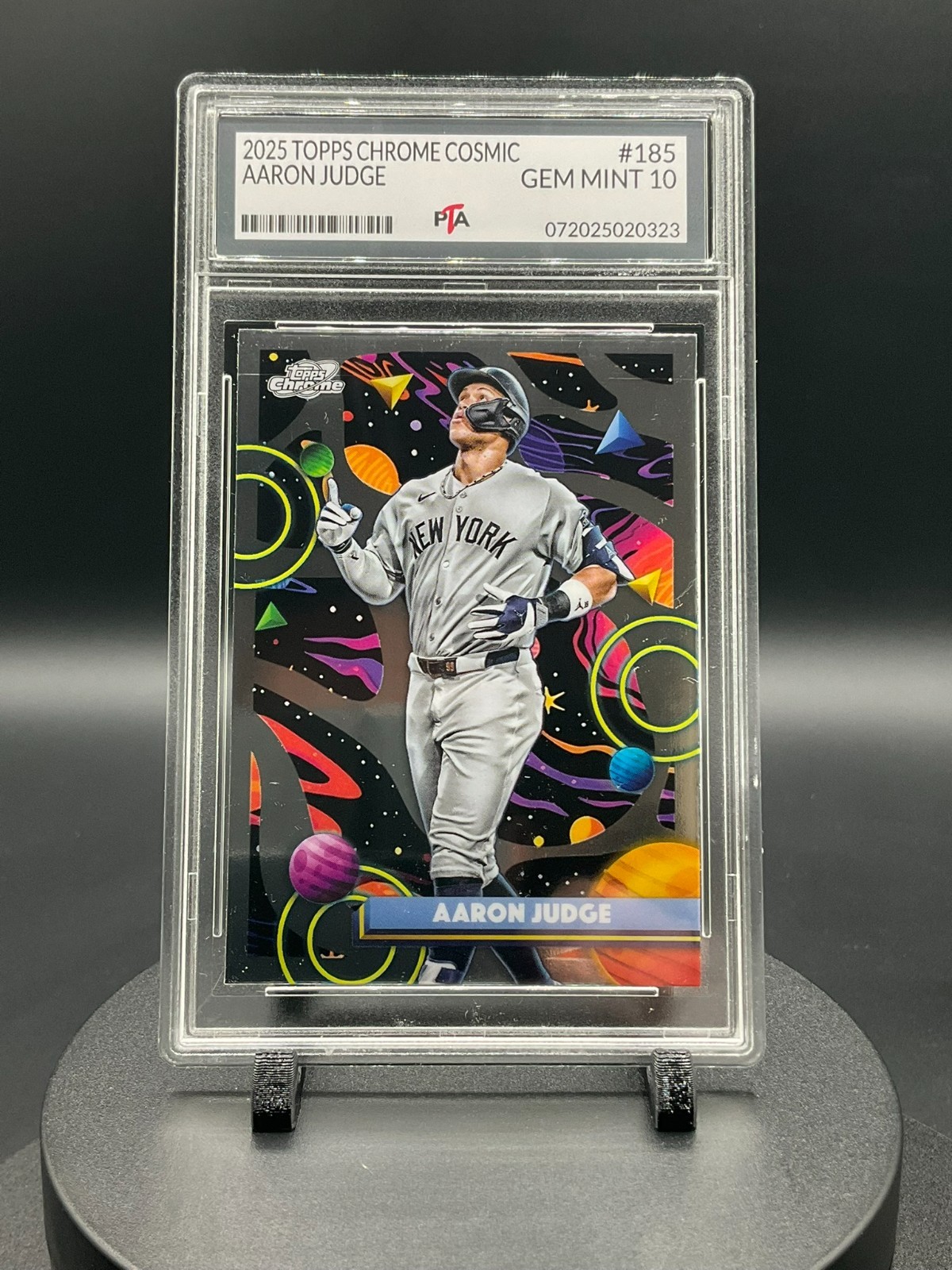 2025 Topps Chrome Cosmic #185 Aaron Judge New York Yankees ~ GEM MINT PTA 10🔥