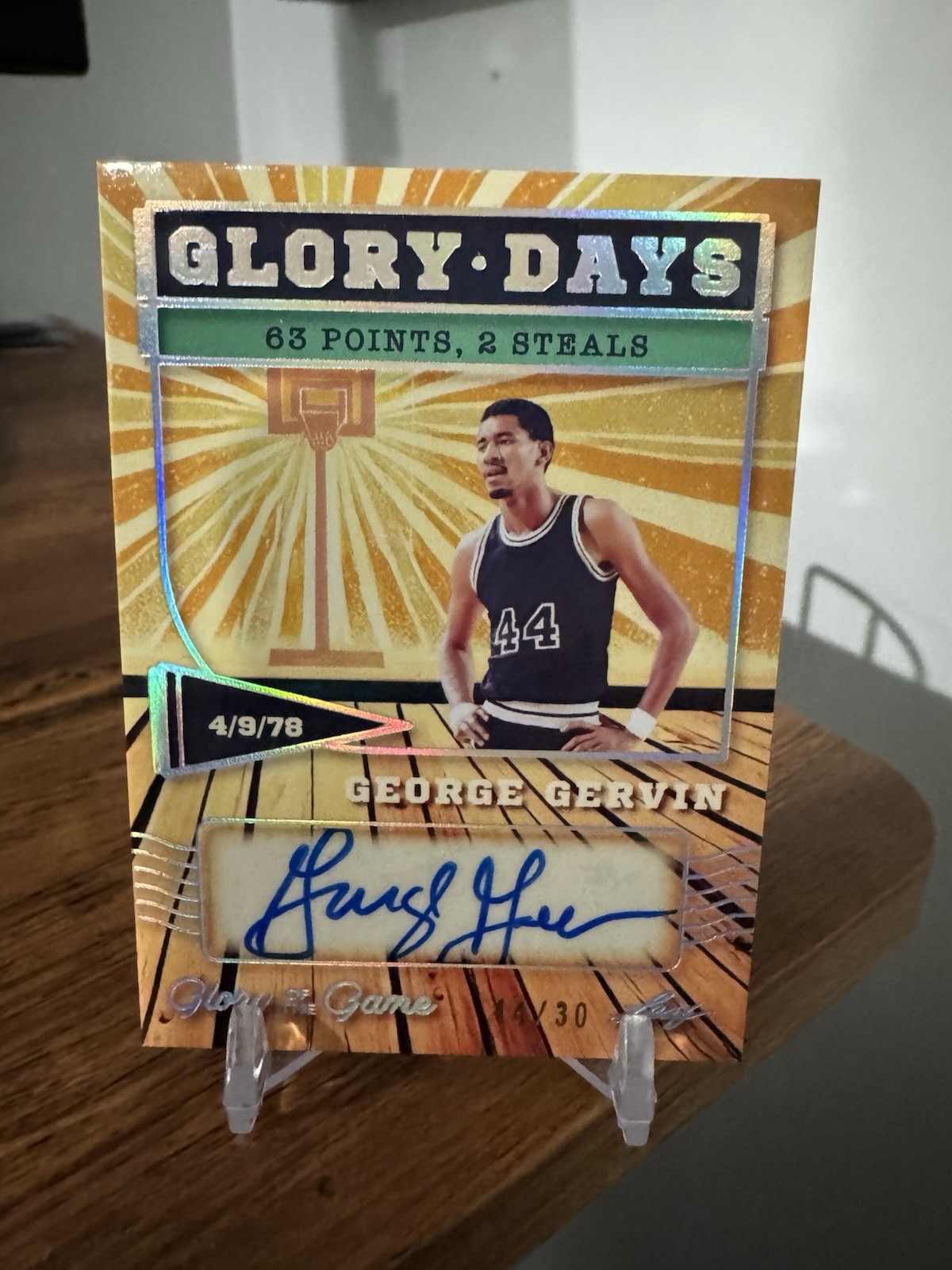 2025 Leaf Glory of Game Glory Days #/30 George Gervin HOF Auto