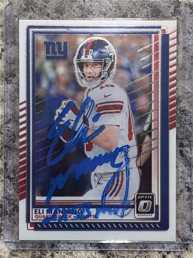 Eli Manning Giants Autograph Signed Panini Optic “2x SB MVP” Signed Auto #184