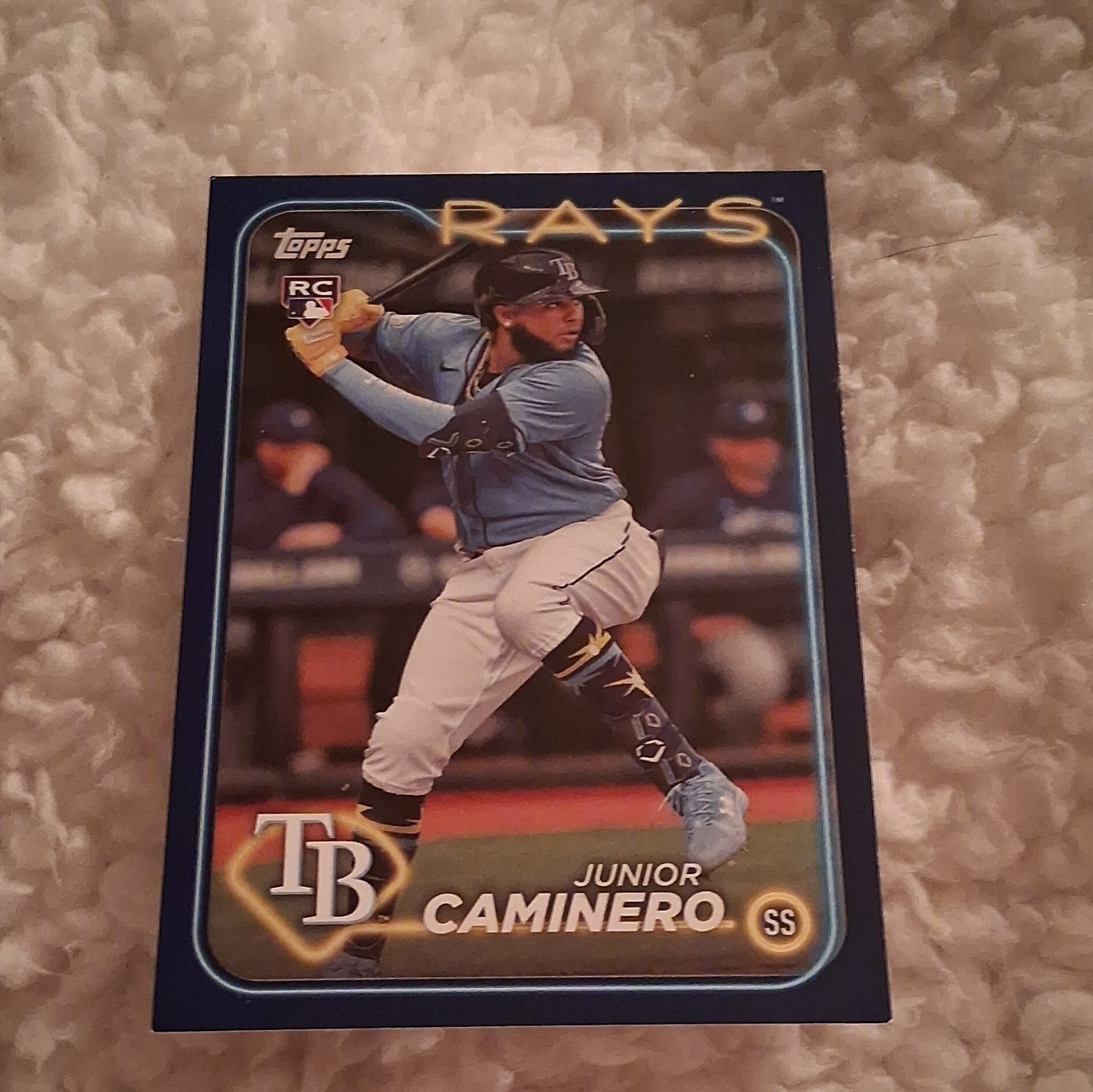 Topps 2024 Junior Caminero Royal Blue parallel Rookie #628 Tampa Bay Rays
