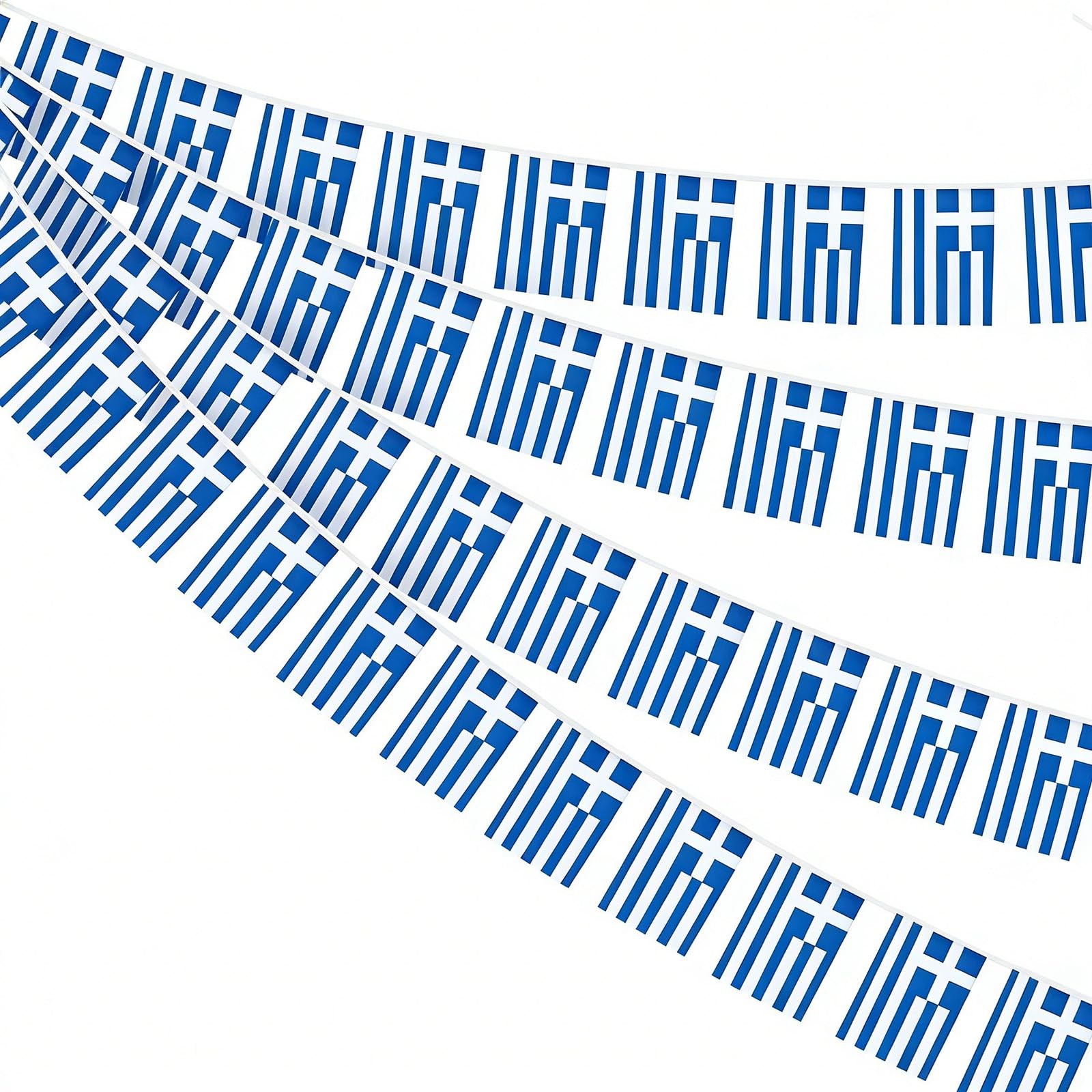 AhfuLife 30 Pcs Greece String Flags for 5.51×8.26 in-30 Pcs,