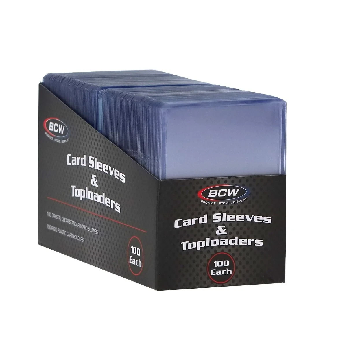 100 BCW Card Sleeves & Top Loader Combo Pack 3×4 Standard 100 of Each