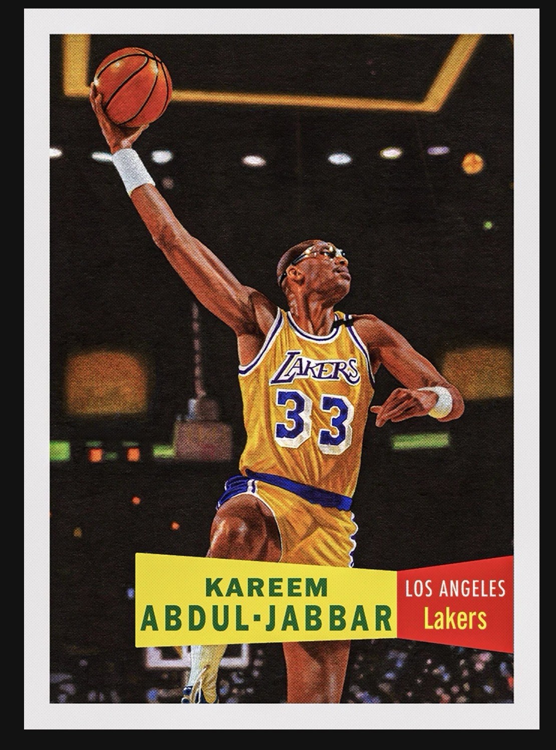 Kareem Abdul-Jabbar Topps NBA Living Set Card # 33 Los Angeles Lakers – Presale