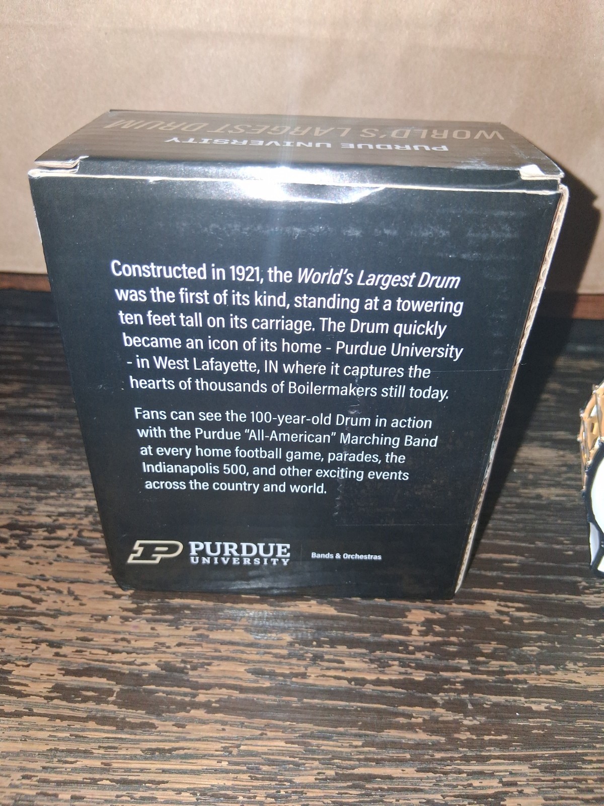 Purdue Marching Band World’s Largest Drum Resin Statue Bobblehead