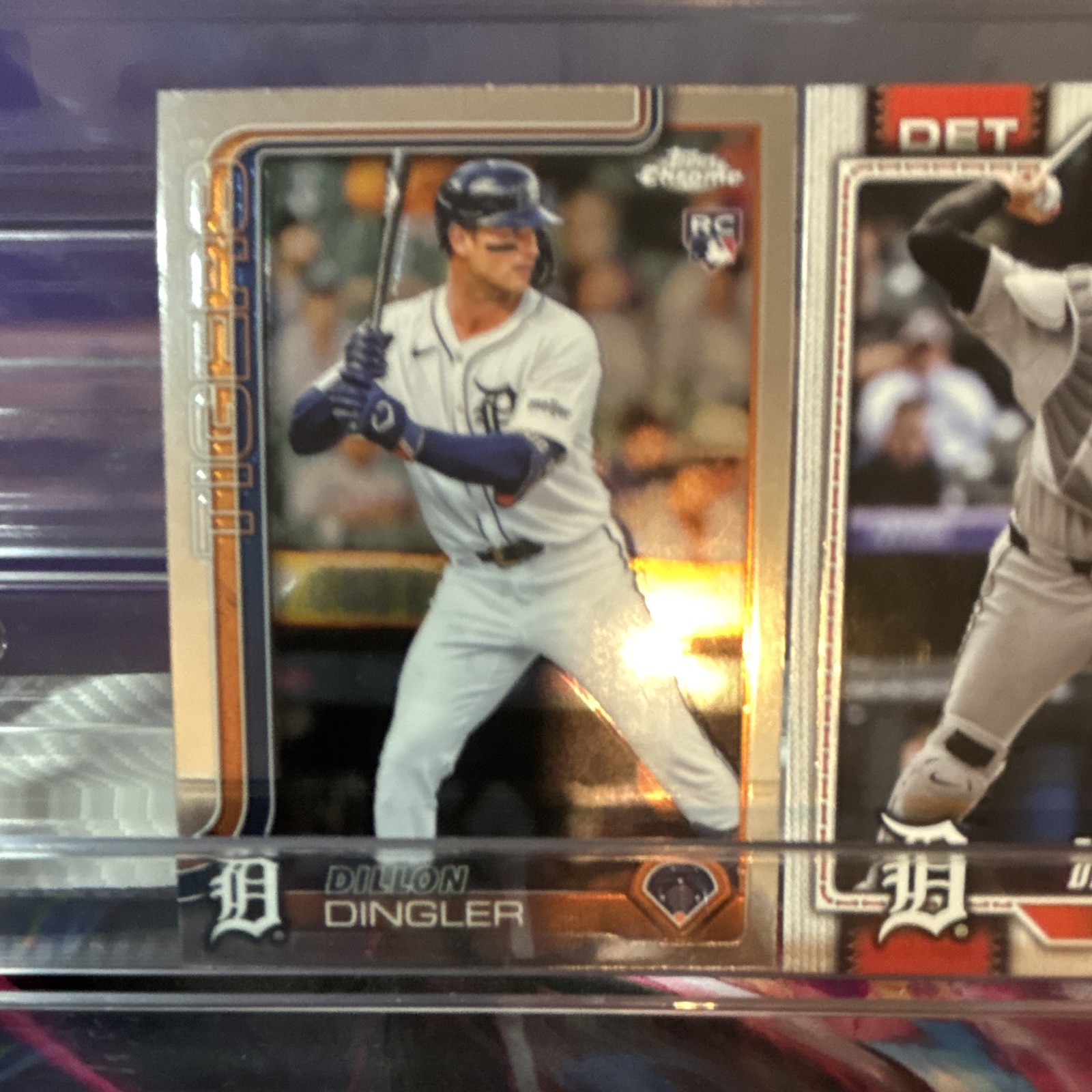 Topps Chrome/Topps Dillon Dingler Tigers Rookie 2-Card Lot 2024 #274 #351