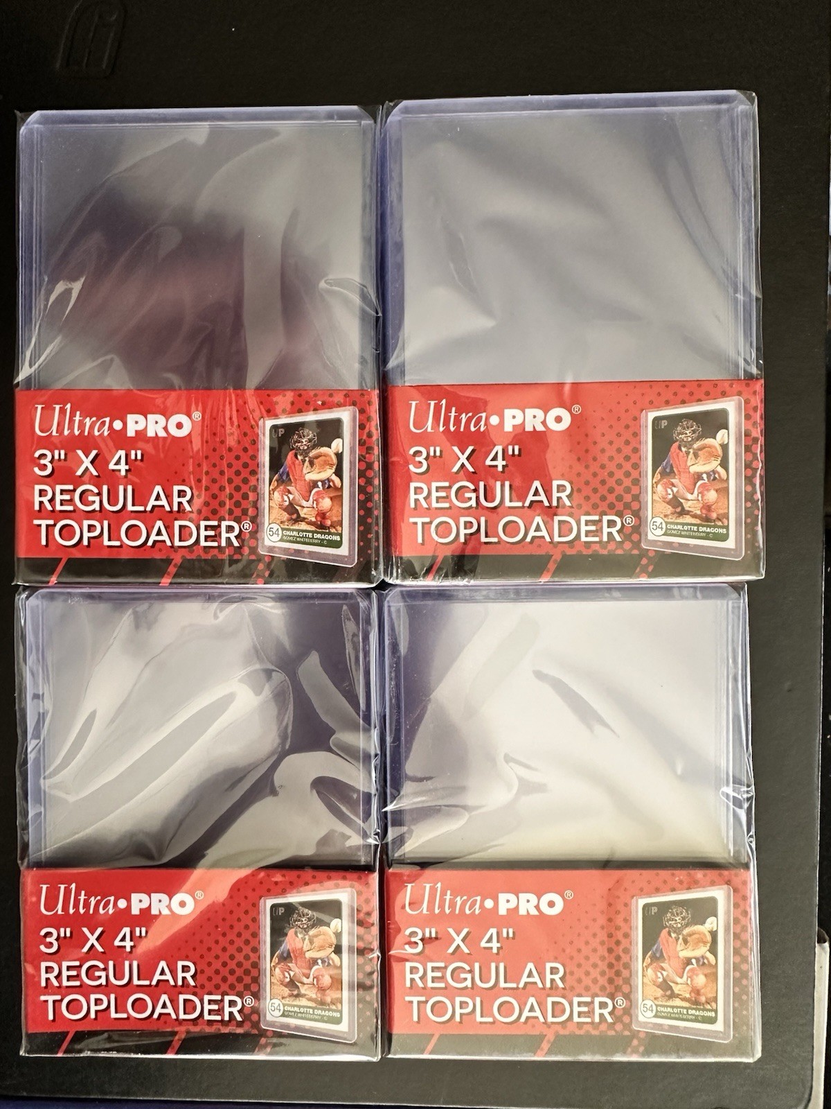 Ultra Pro 3X4 Regular Toploaders 35pt 4 Packs of 25 for Regular Cards, 100 total
