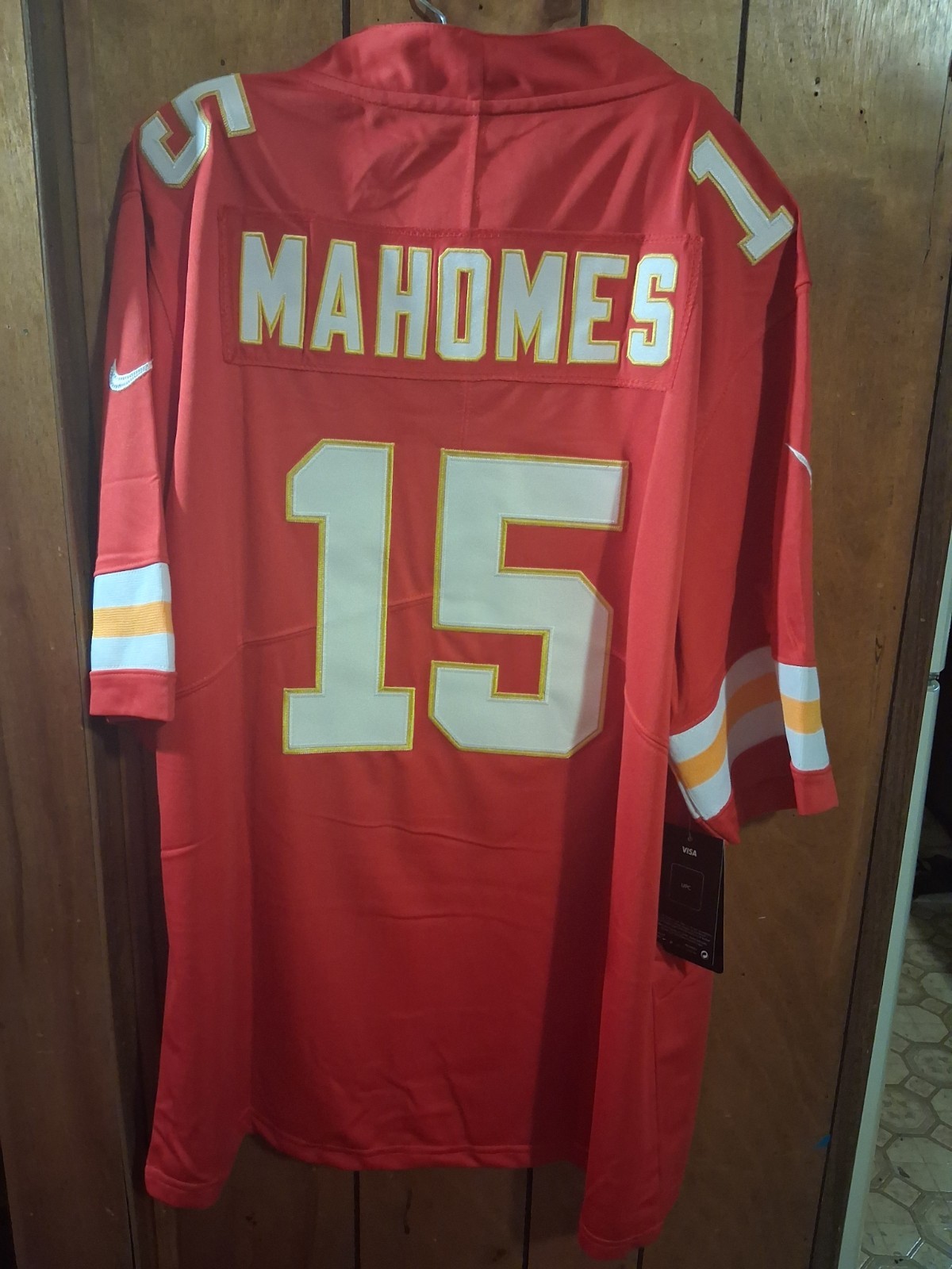 Mystery Sports Card With Patrick Mahomes Red Kansas City Chiefs Large Jersey