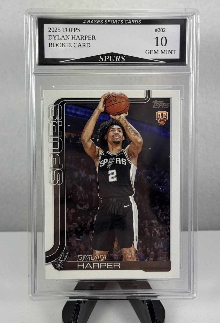 2025 Topps Dylan Harper San Antonio Spurs Rookie Card #202 Gem Mint 10!
