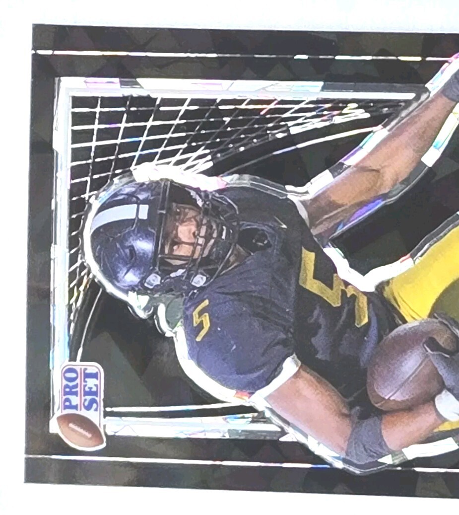 NY CARR 🔥 5/5 AUTO 2024 LEAF PRO SET METAL FOOTBALL BLACK CRYSTAL BORDERED PRZM