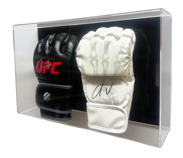 Acrylic MMA Fighting Double Glove Display Case Wall Mount UV Protecting UFC