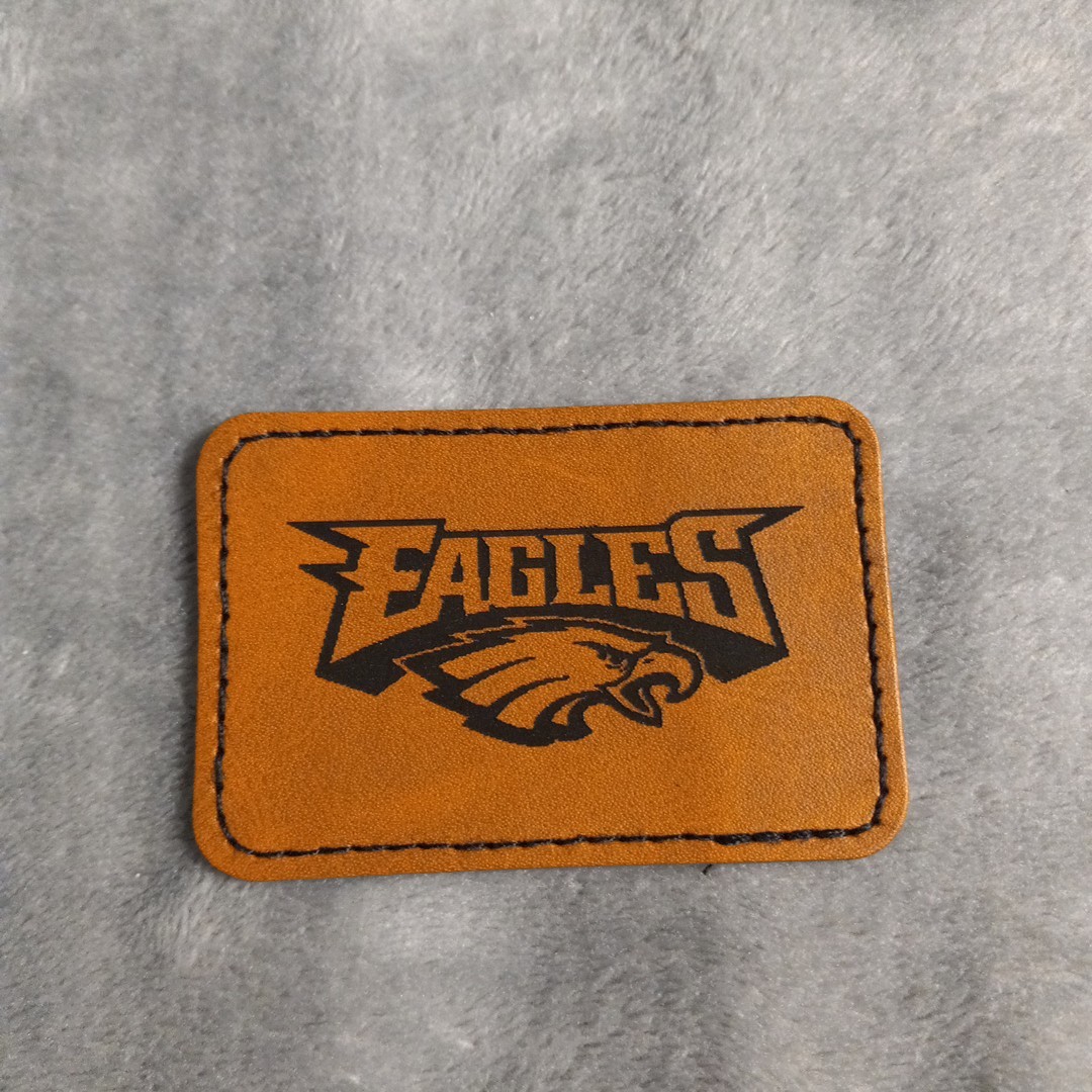Eagles Leather Iron on Patch For Hats And Accessories