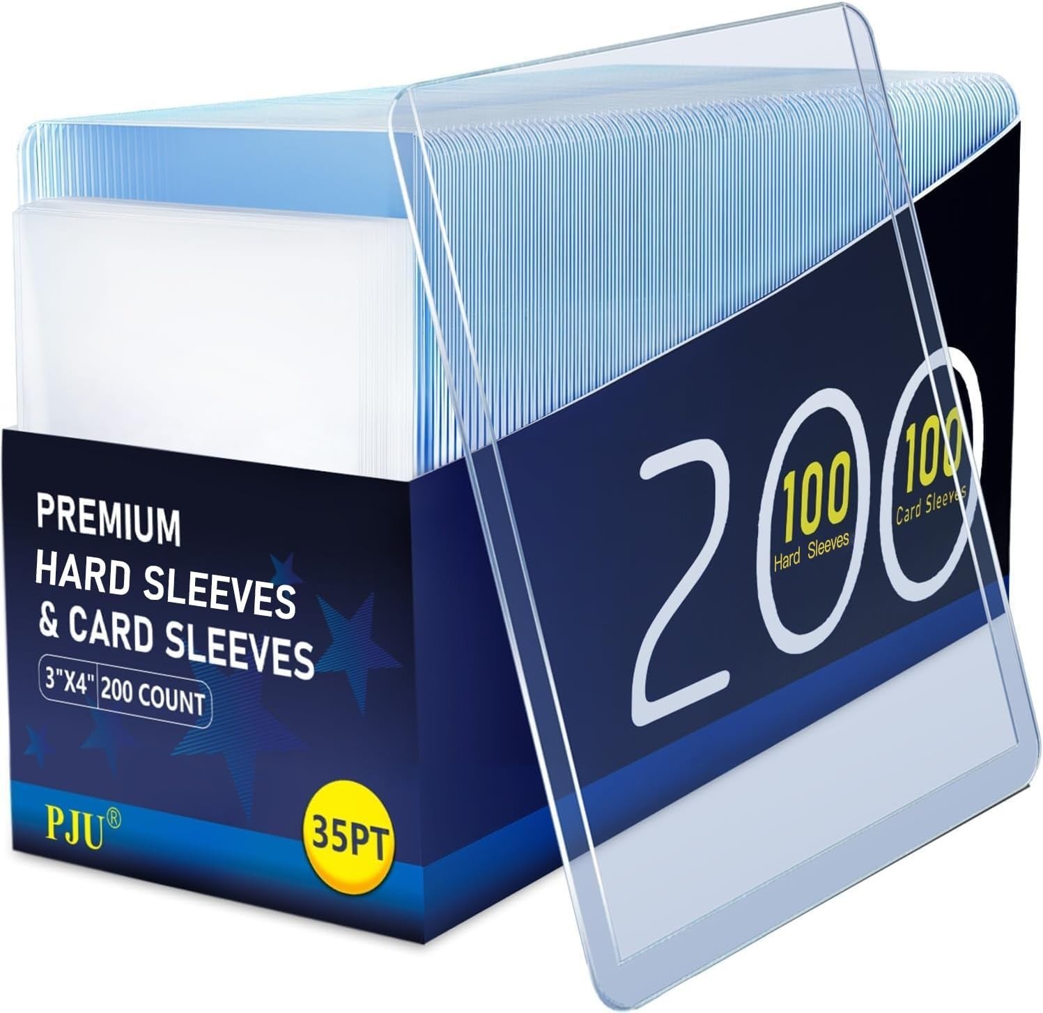 Preserve Your Collection: 200 Count Card Sleeves with 100 Hard & Soft Sleeves