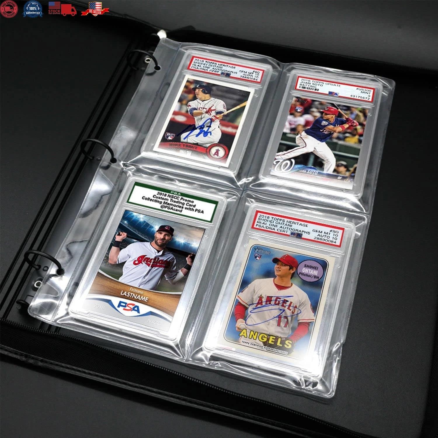 Graded Card Slab Binder Pages for Storage 10 Pages Hold 40 Psa, Bgs, ….